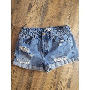Forever21 cuffed Distressed Shorts Size 29 Denim